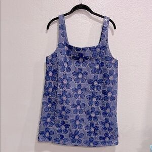 New Storia Denim Tulle Sequin Flower Dress